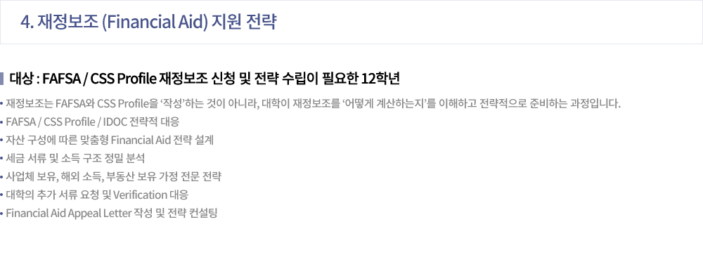 재정보조 지원 전략